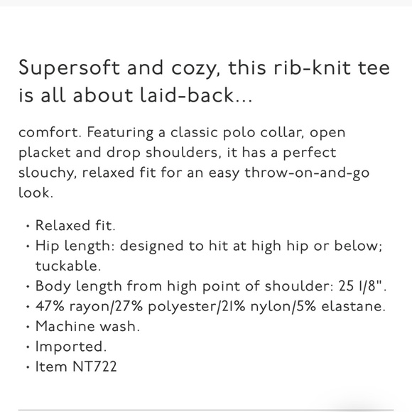 Madewell Relaxed Long Sleeve Polo Tee - Picture 4 of 8